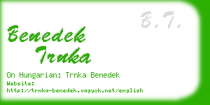 benedek trnka business card